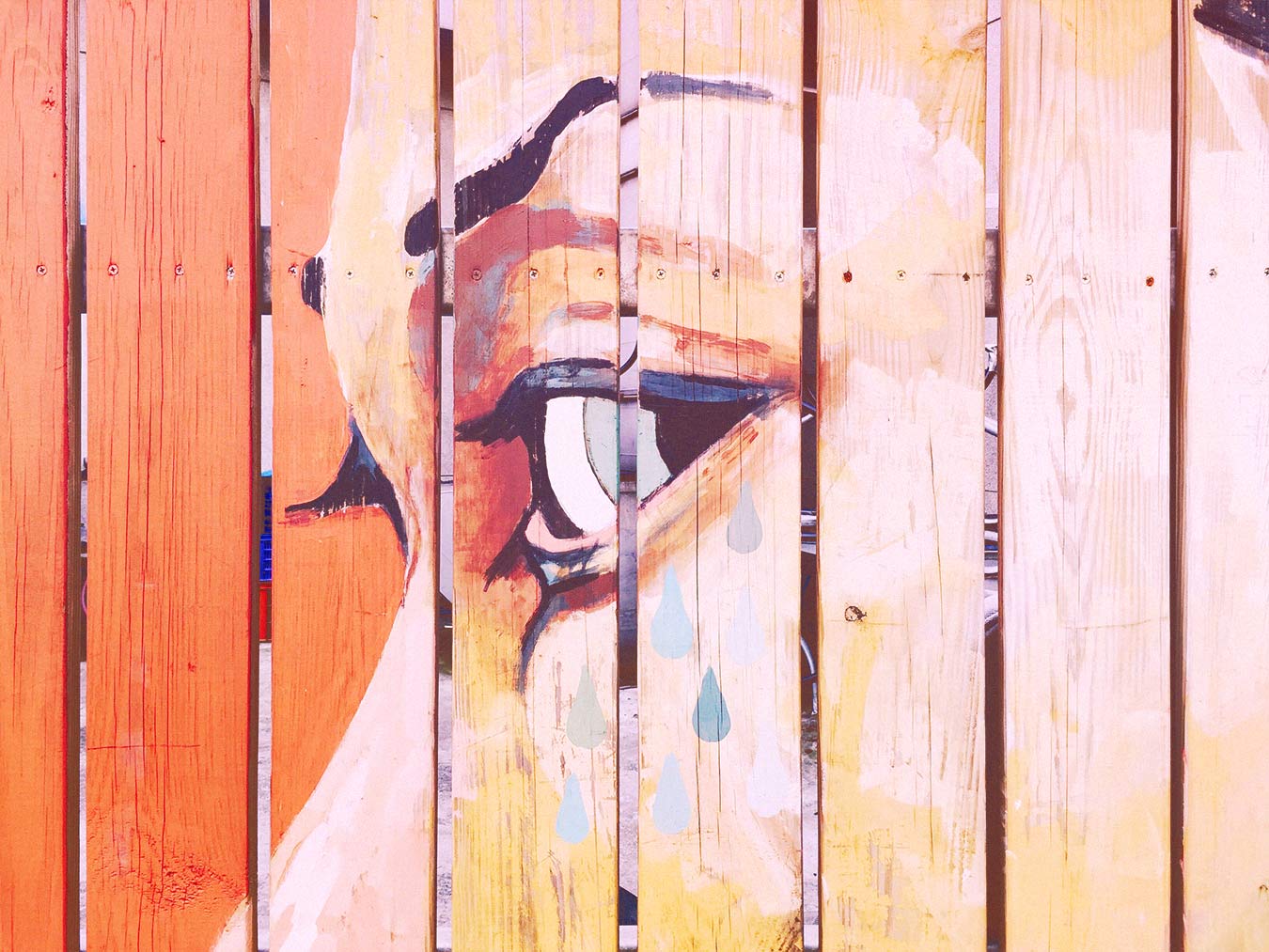 Mural Painted Against Fence Mural Painted Against Fence